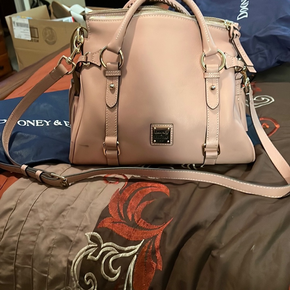 Pink Dooney and Burke Saddle bag